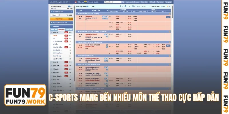 C-sports mang đến nhiều môn thể thao cực hấp dẫn