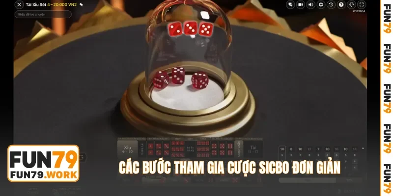 Các bước tham gia cược Sicbo đơn giản